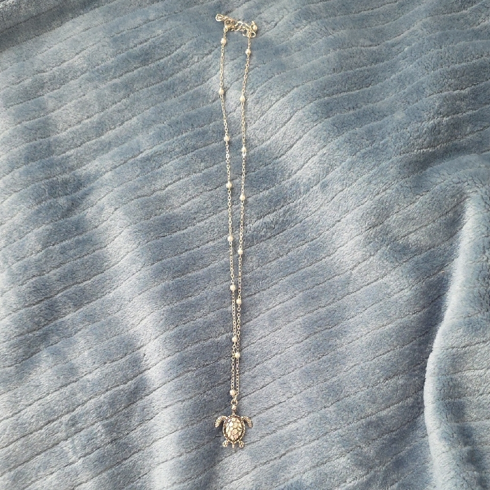 Delicate Silver Turtle Pendant Necklace - Women
